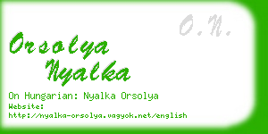 orsolya nyalka business card